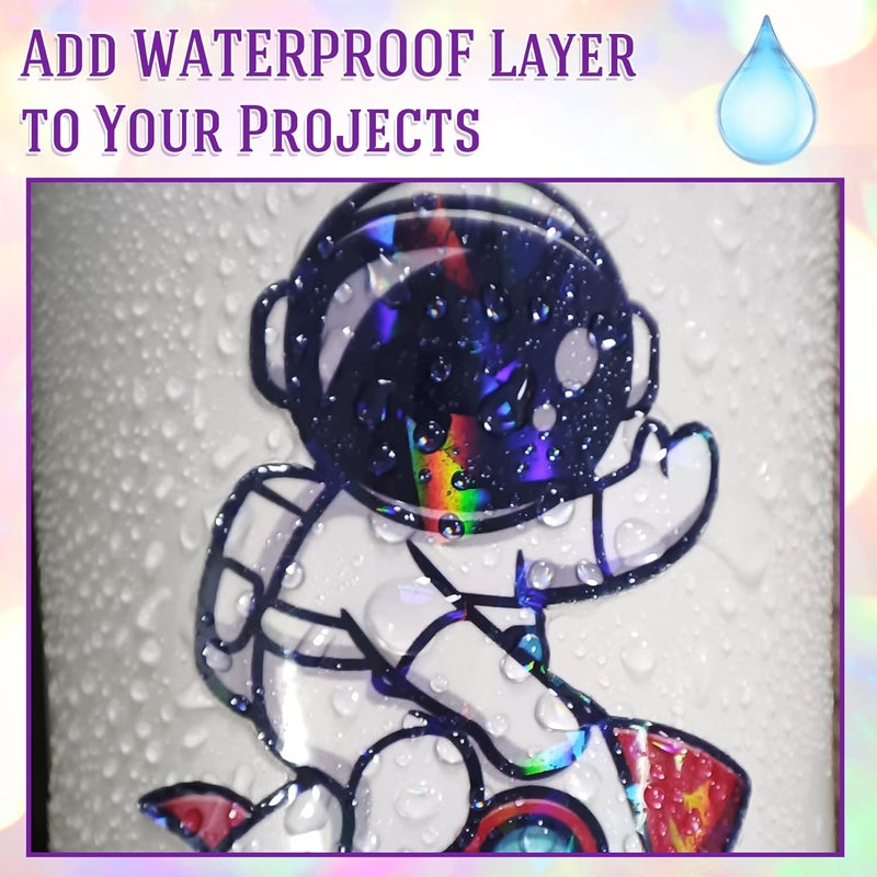 KOALA PAPER Koala Holographic Laminate Sheets A4 - Clear Self-Adhesive Sticker Paper, 25 Sheets Transparent Waterproof Overlay for Stickers - Gem, Dot, Rainbow, Star Patterns - Image 3